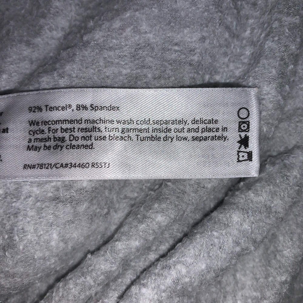 Eileen fisher large sleep shirt dress gray pockets tencel spandex pajamas - Picture 4 of 6